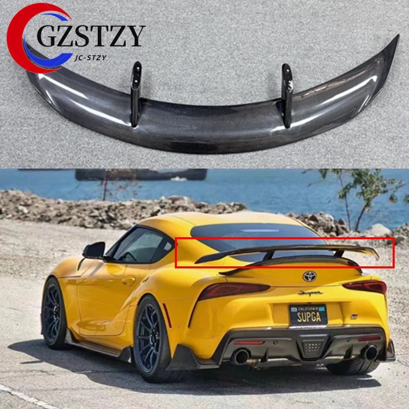 

For Toyota Bull Demon King SUPRA A90 A91 GR MK5 GT Style Carbon Fiber Material Rear Trunk Iid Spoiler Fender Automotive Parts