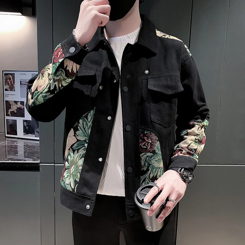 2023 Jeans Jacket Men Streetwear Outerwear Coats Button Korean Style Printed Clothing Male High Quality Denim Jackets L211
2023 Jeans Jacket Men Streetwear Outerwear Coats Button Korean Style Printed Clothing Male High Quality Denim Jackets L211