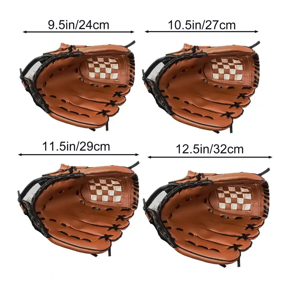 

Softball Glove Youth Baseball Glove with Double Faux Leather Thickened Thumb Durable Pvc Bottom Sure Catch T-ball for Enhanced