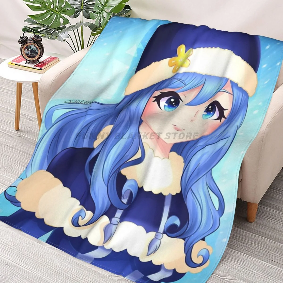 Juvia - Fairy Tail Throws Blankets Collage Flannel Ultra-Soft Warm picnic blanket bedspread on the bed
Juvia - Fairy Tail Throws Blankets Collage Flannel Ultra-Soft Warm picnic blanket bedspread on the bed