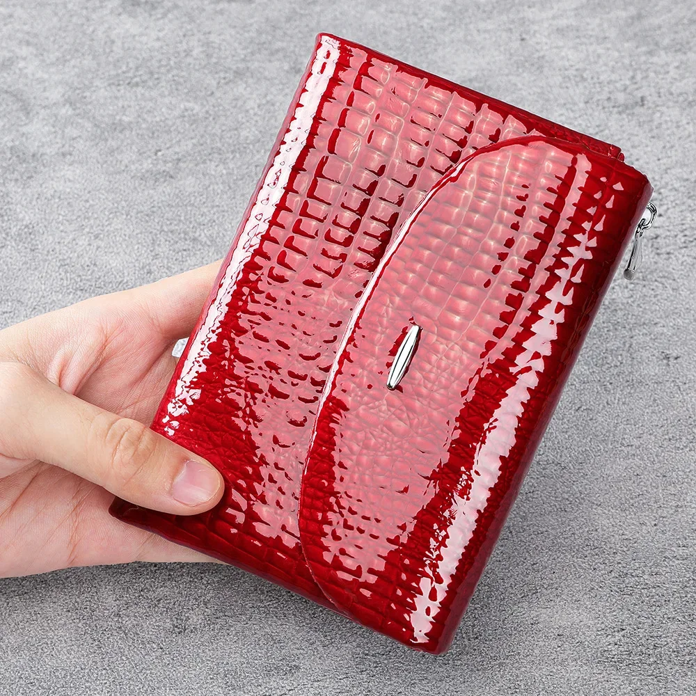 

Fashionable Luxury Women Purse Clip Wallet For Credit Card Evening Clutches Female Designer Woman Wallets Leather Red Black