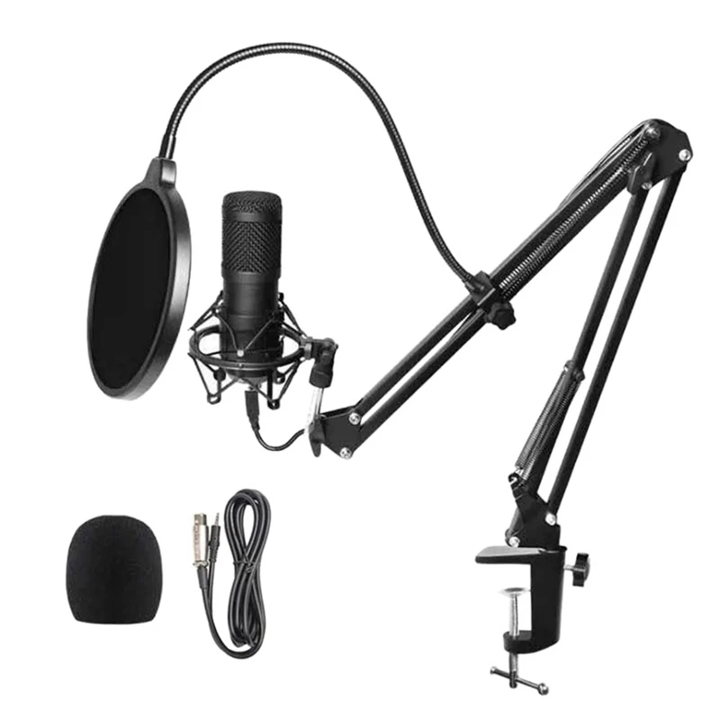 Studio Recording Condenser Microphone Kit With Shock Mount For Network Broadcasting Online Singing
Studio Recording Condenser Microphone Kit With Shock Mount For Network Broadcasting Online Singing