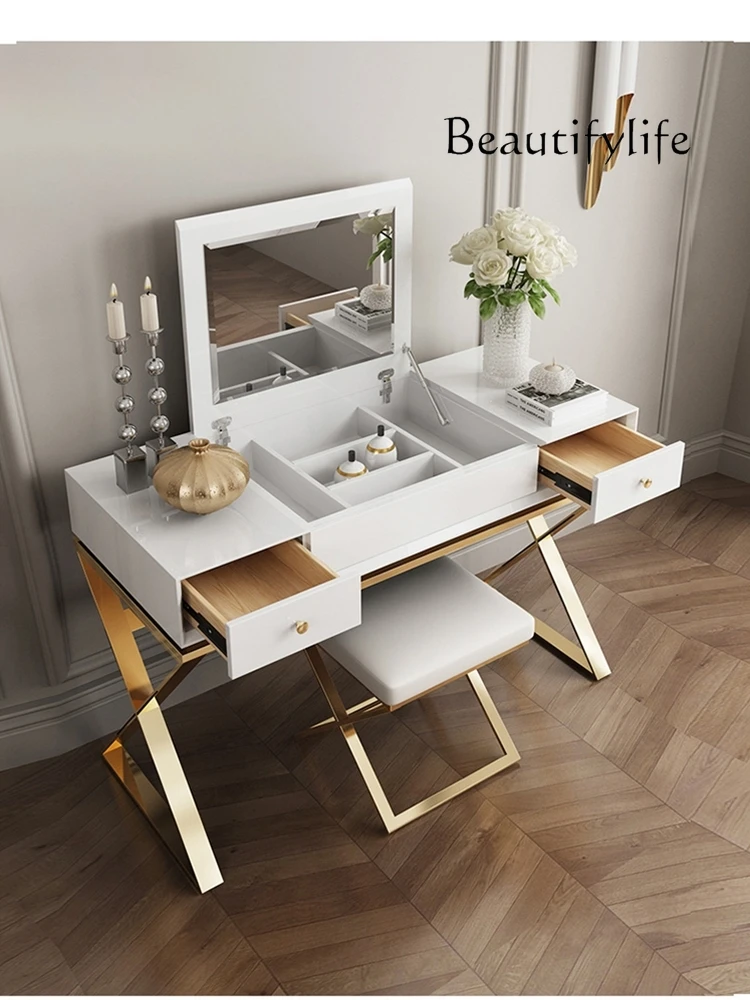Nordic Minimalist Modern Cream Style Dressing Table Internet Celebrity Flip Multi-Functional Makeup Desks and Chairs
Nordic Minimalist Modern Cream Style Dressing Table Internet Celebrity Flip Multi-Functional Makeup Desks and Chairs