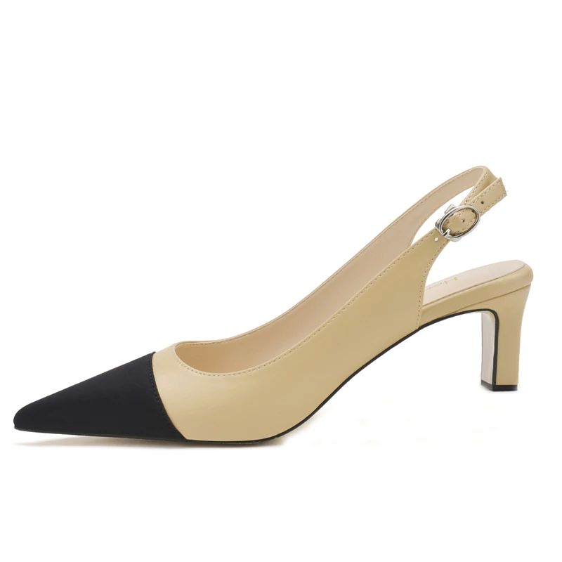 Women High Heels Pumps Office Slingback Patchwork Shoes Pointed Cap Toe Work Size 33 Genuine Leather Chunky Thick 3 Inch Medium
Women High Heels Pumps Office Slingback Patchwork Shoes Pointed Cap Toe Work Size 33 Genuine Leather Chunky Thick 3 Inch Medium