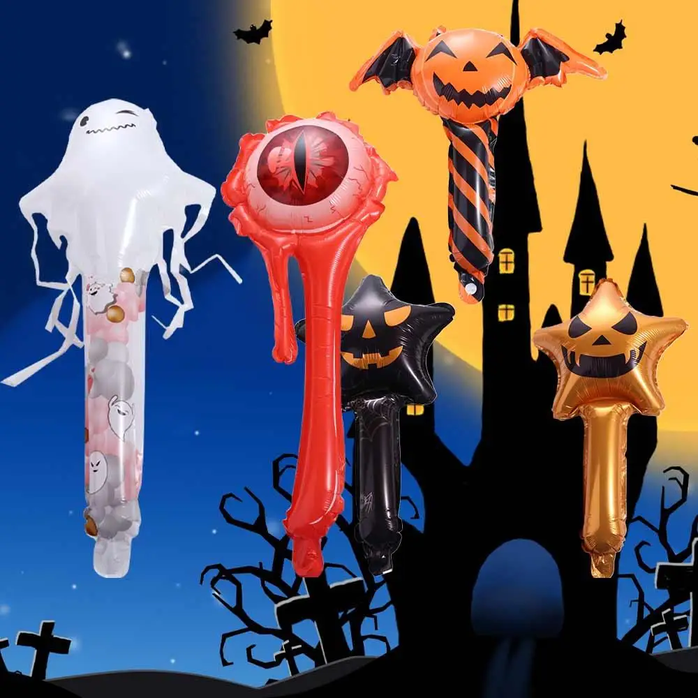 

Паук для Хэллоуина в руке, надувной глазный мини-тыква, призрак, воздушные шары, тыква, стандартная алюминиевая пленка, летучая мышь, тройник