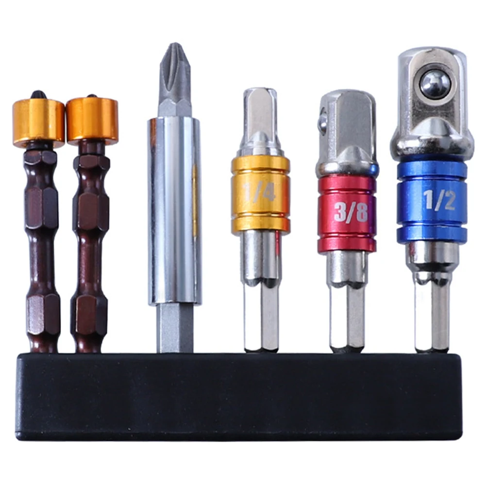 6Pcs Drill Bits Sokcet Adapter With Hex Shank Extension Bar 1/4 3/8 1/2 For Electric Impact Drill Driver Power Wrench Tool Parts
6Pcs Drill Bits Sokcet Adapter With Hex Shank Extension Bar 1/4 3/8 1/2 For Electric Impact Drill Driver Power Wrench Tool Parts