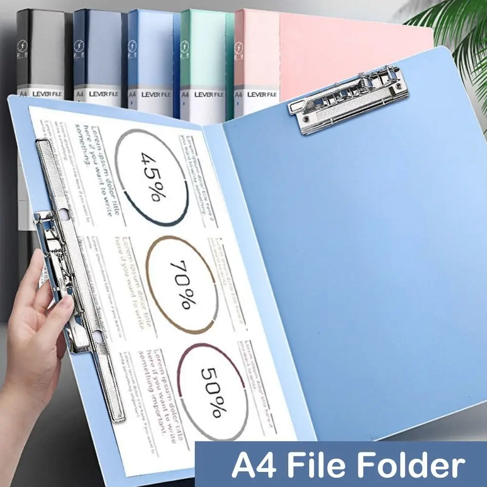 

Clips Documents Clip Test Paper Stationary Memo Clip Board Loose Leaf Binder Pad A4 File Folder Clipboard Paper Organizer