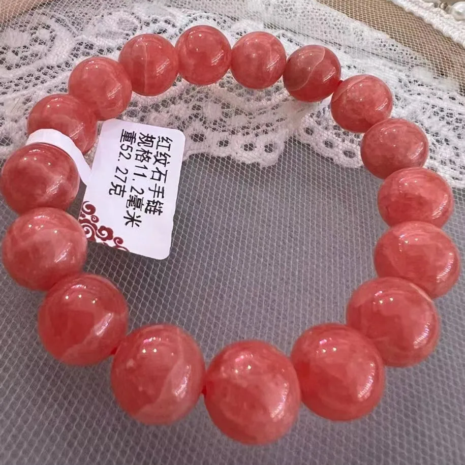 Natural Red Rhodochrosite Clear Round Beads Bracelet Jewelry 11.2mm Stretch Women Rose Rhodochrosite Jewelry AAAAA
Natural Red Rhodochrosite Clear Round Beads Bracelet Jewelry 11.2mm Stretch Women Rose Rhodochrosite Jewelry AAAAA
