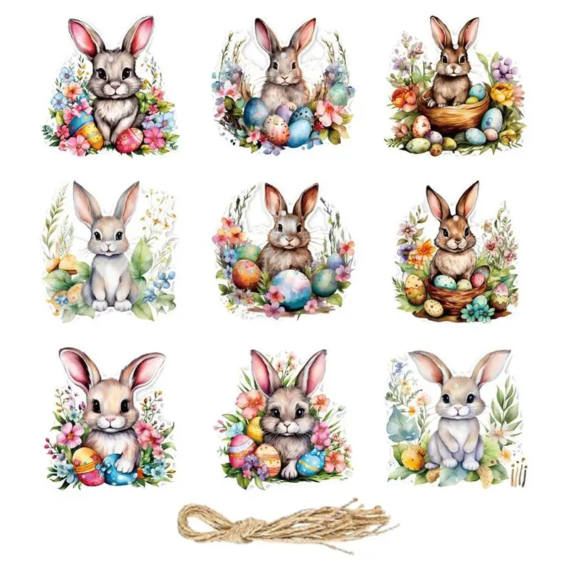 Paper Easter Bunny 9pcs Reusable Paper Bunny Sign Easter Decorations Rabbit Pendants For Atmosphere For Tree Window Walls
Paper Easter Bunny 9pcs Reusable Paper Bunny Sign Easter Decorations Rabbit Pendants For Atmosphere For Tree Window Walls