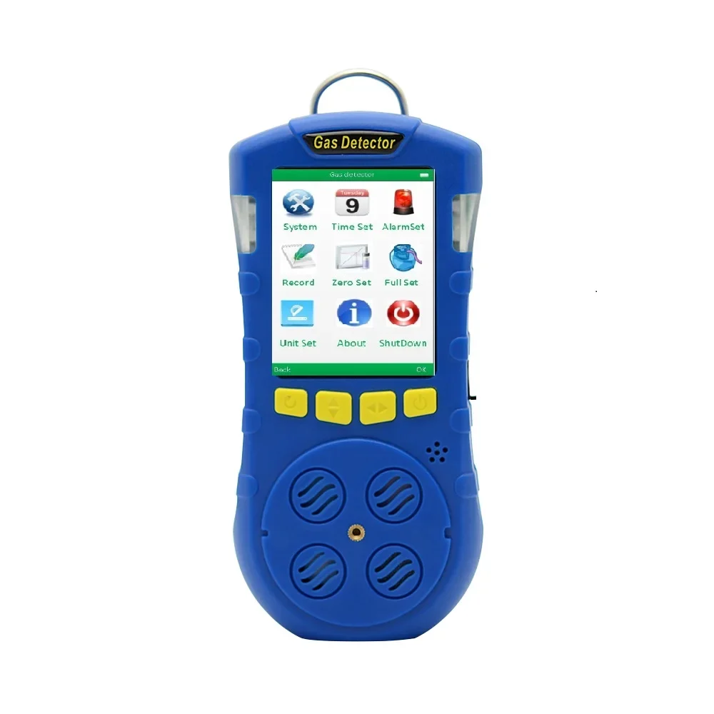 

New function multi gas detector LCD color datalog portable CH4 O2 H2S CO CO2 gas analyzer