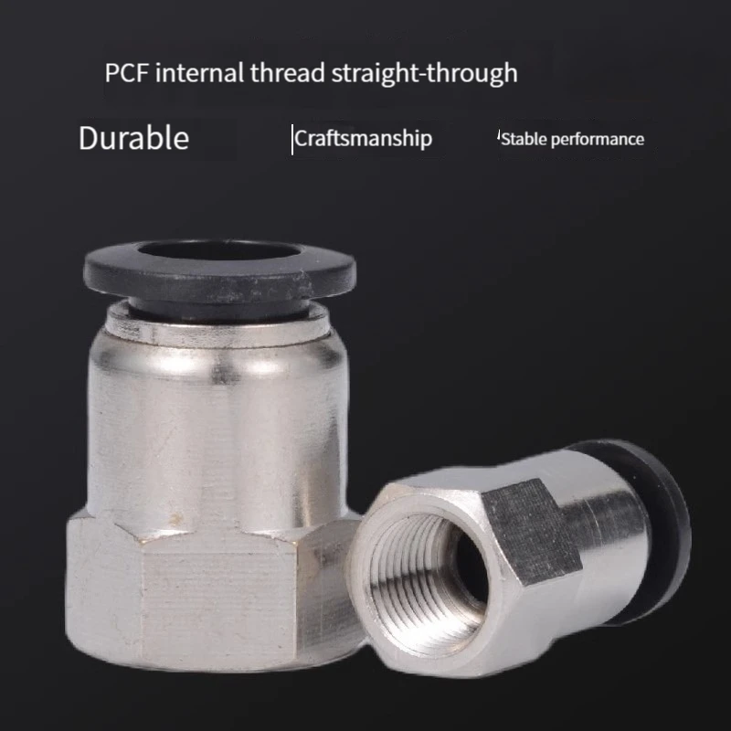 5 black quick connectors PCF internal thread straight quick plug pneumatic connectors PCF6-02/8/10/12mm
5 black quick connectors PCF internal thread straight quick plug pneumatic connectors PCF6-02/8/10/12mm