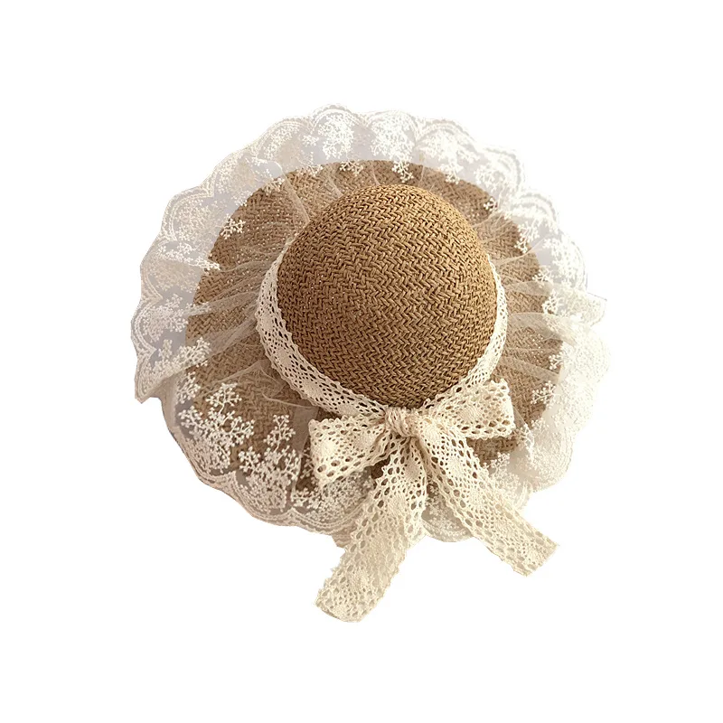 Girls Fisherman Hat 2023 children Summer Thin Breathable Lace Bowknot Straw Hat Sun Shade Sandal Hat Princess Beach Hat 49-51cm
Girls Fisherman Hat 2023 children Summer Thin Breathable Lace Bowknot Straw Hat Sun Shade Sandal Hat Princess Beach Hat 49-51cm