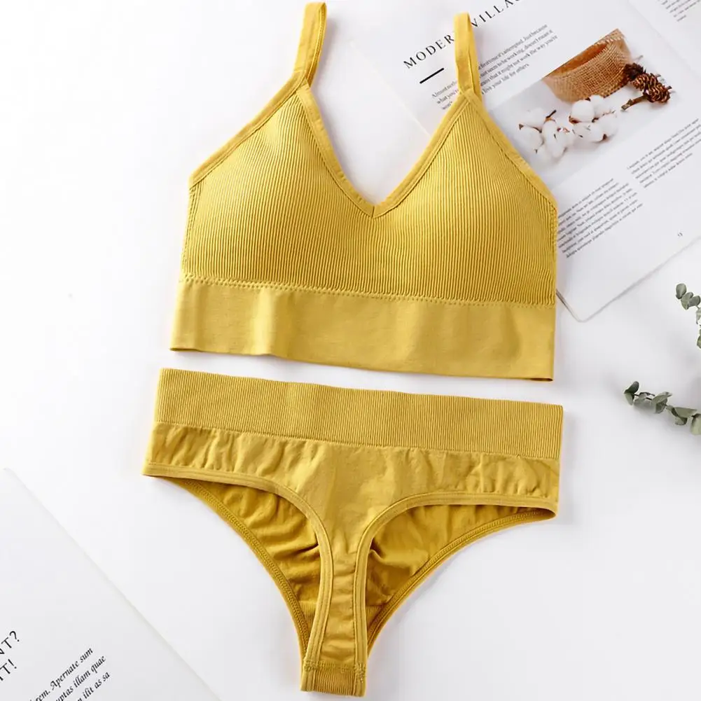 1 Set Bra G-strings Seamless Ladies Gathering Padded Underwear Set Briefs Wire Free Soft Fitness Underwear Female Lingerie
1 Set Bra G-strings Seamless Ladies Gathering Padded Underwear Set Briefs Wire Free Soft Fitness Underwear Female Lingerie