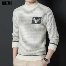 High End Imitation Mink Designer Luxury New Fashion Oneck Striped Knit Pullover Brand Men Sweater Casual Jumper Mens Clothes
High End Imitation Mink Designer Luxury New Fashion Oneck Striped Knit Pullover Brand Men Sweater Casual Jumper Mens Clothes