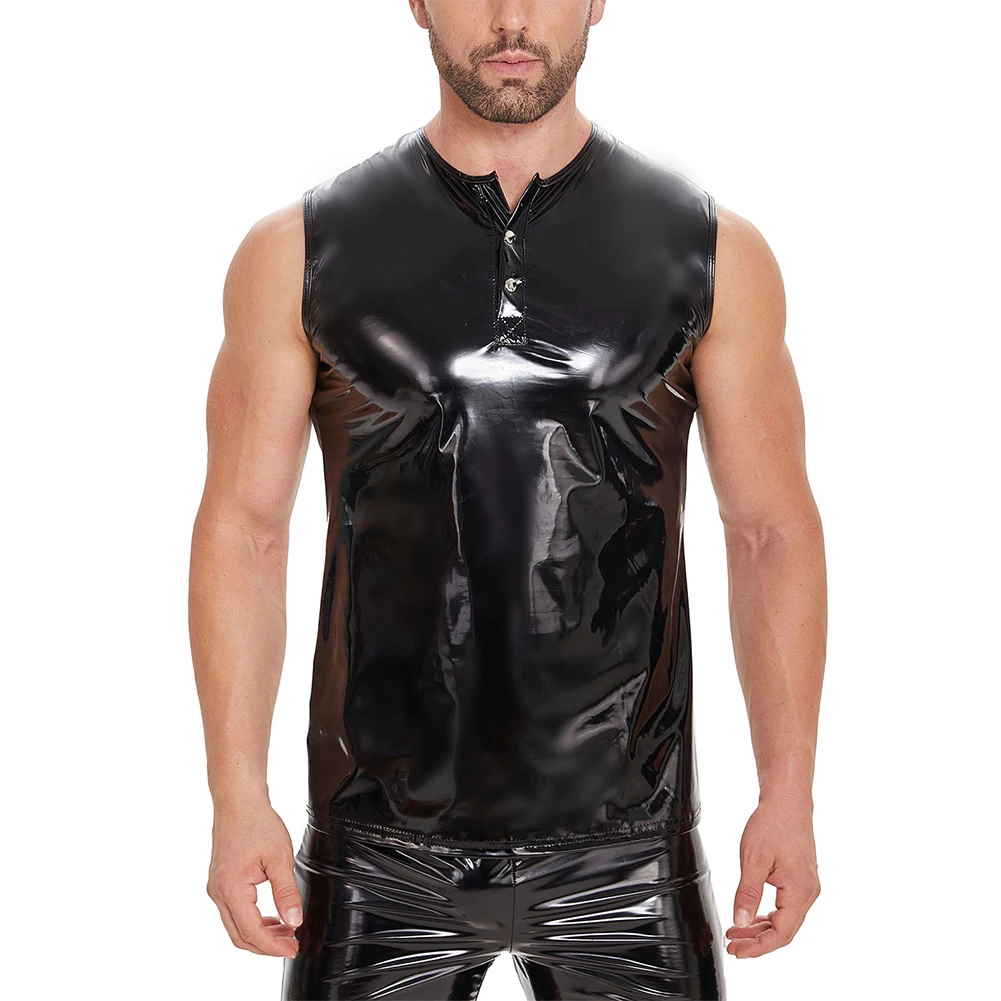 Buttons V-neck Men Vest Dancing Regular Slim Fit Solid Tank Top Underwear Vest Wet Look Blouse Fashion Hot New
Buttons V-neck Men Vest Dancing Regular Slim Fit Solid Tank Top Underwear Vest Wet Look Blouse Fashion Hot New