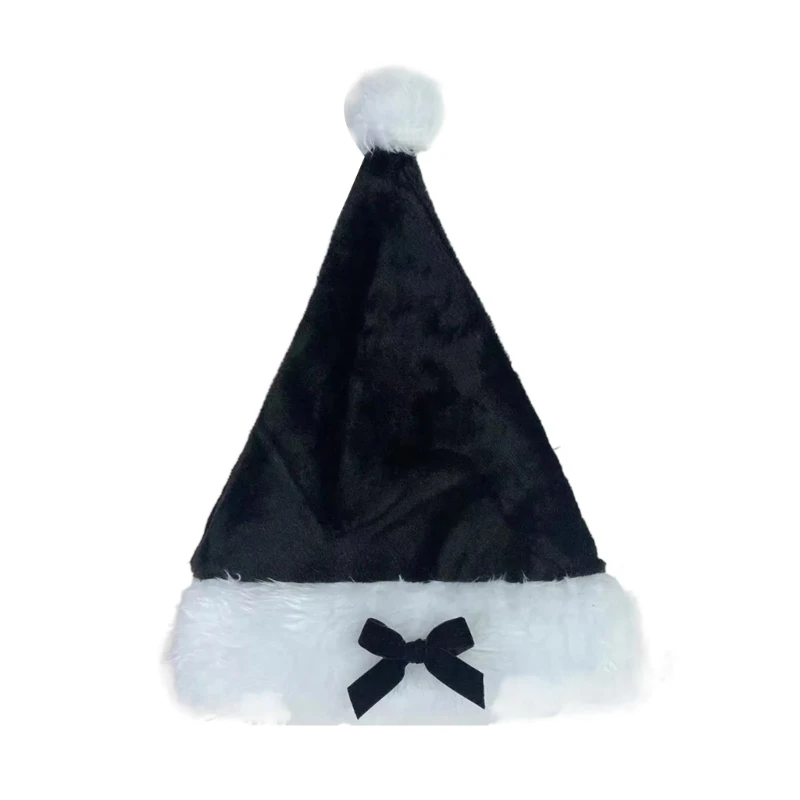 

Рождественские украшения, плюшевая шляпа Санта-Клауса, праздничное платье, новогодний реквизит, кепка с помпоном, рождественский