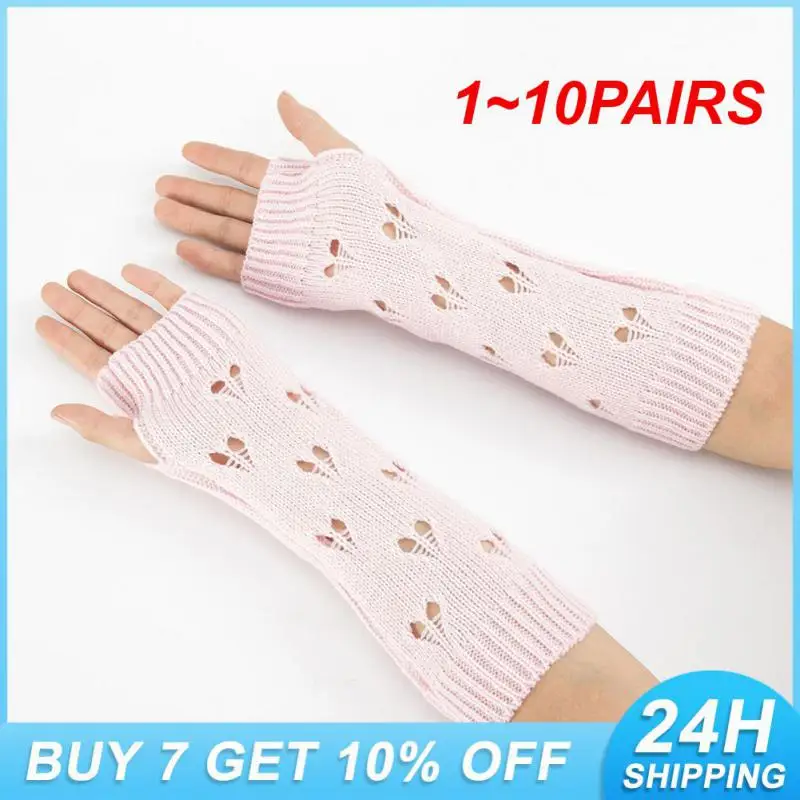 

1~10PAIRS Soft Warm Fashionable Knitted Arm Sleeves For Skiing Winter Fashion Must-have Cozy New Arrival Versatile