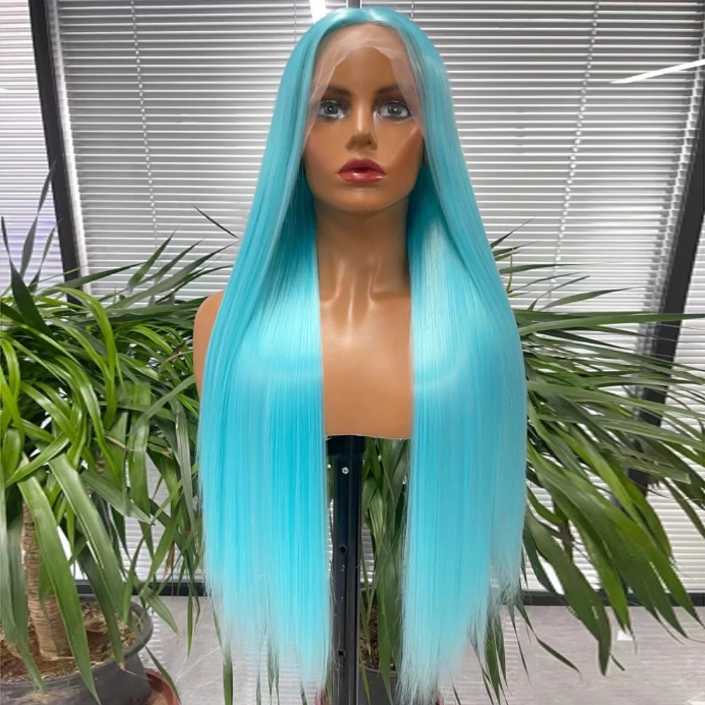 Synthetic Lace Front Wigs For Women Blue Color Long Straight Silky Hair Natural Hairline High Temperature Fiber Daily/Cosplay
Synthetic Lace Front Wigs For Women Blue Color Long Straight Silky Hair Natural Hairline High Temperature Fiber Daily/Cosplay