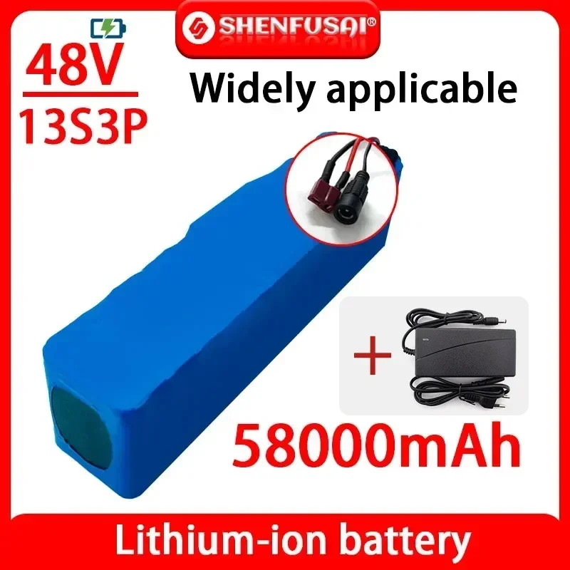 48V lithium-ion battery pack 1000W 1500W, 13S3P 18650 lithium-ion battery BMS, used for electric bicycles and scooters
48V lithium-ion battery pack 1000W 1500W, 13S3P 18650 lithium-ion battery BMS, used for electric bicycles and scooters
