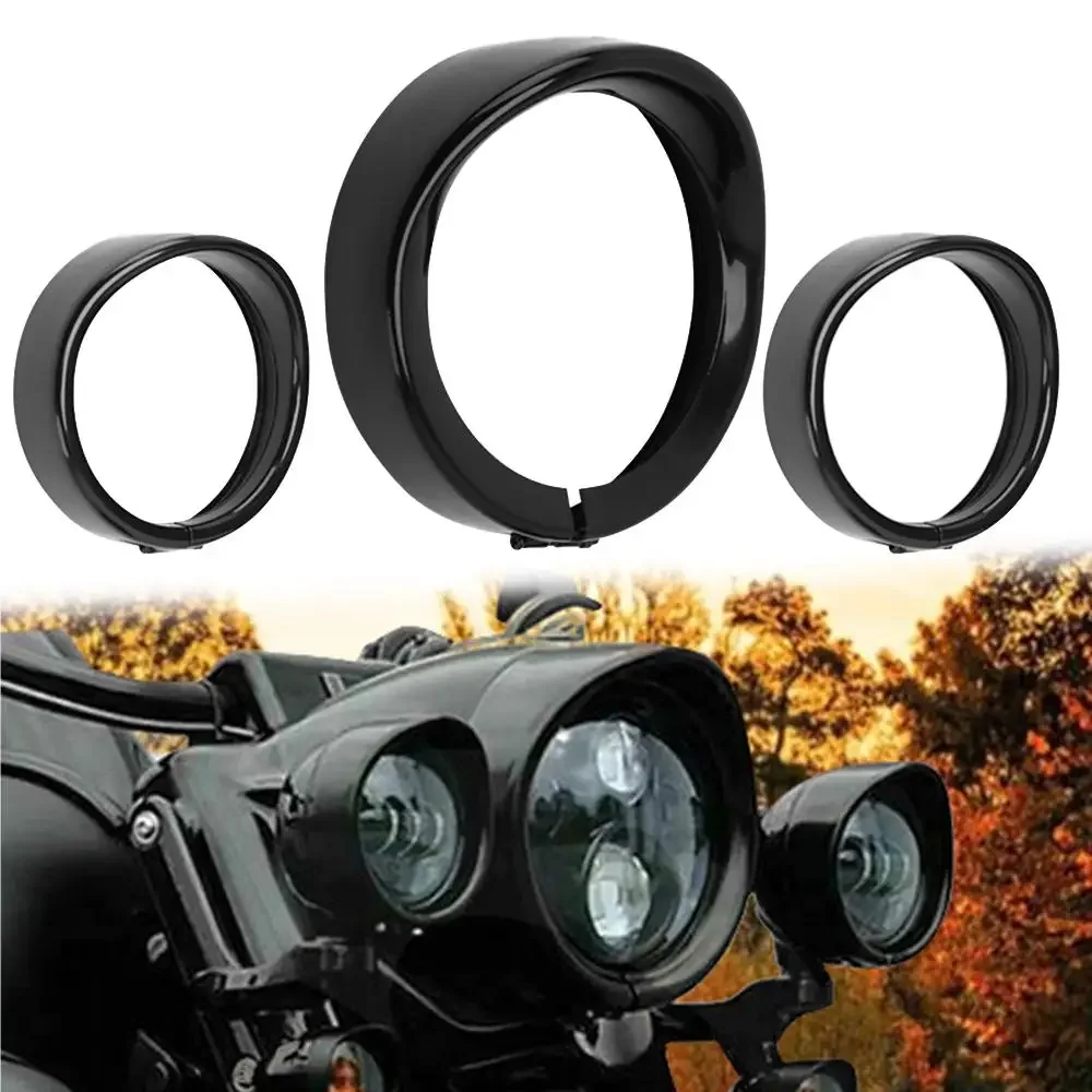 Motorcycle LED 7"+4.5" Headlight Trim Ring Visor Fog Light Trim Cover For Harley Touring Road King Electra Glide Softail FLD/FLH
Motorcycle LED 7"+4.5" Headlight Trim Ring Visor Fog Light Trim Cover For Harley Touring Road King Electra Glide Softail FLD/FLH