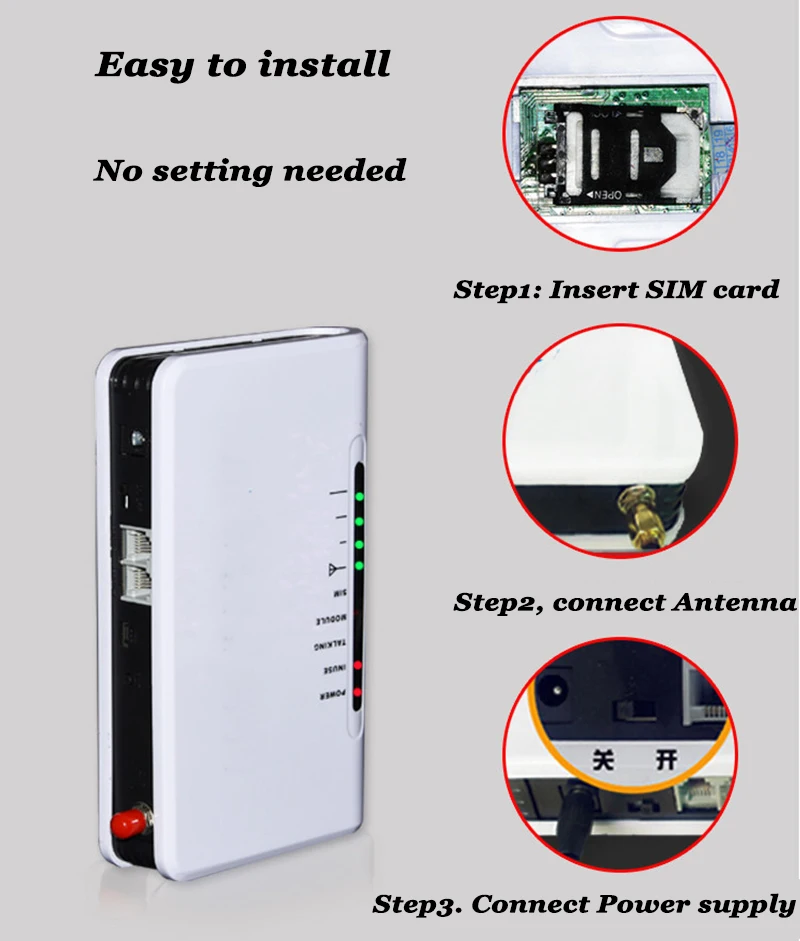 S8e75459a95d74582bea6c3c159591d1aE 4G LTE VOIP Fixed Wireless Terminal DTMF For Landline Phone Billing System Alarm Dialer Wireless Access Platform