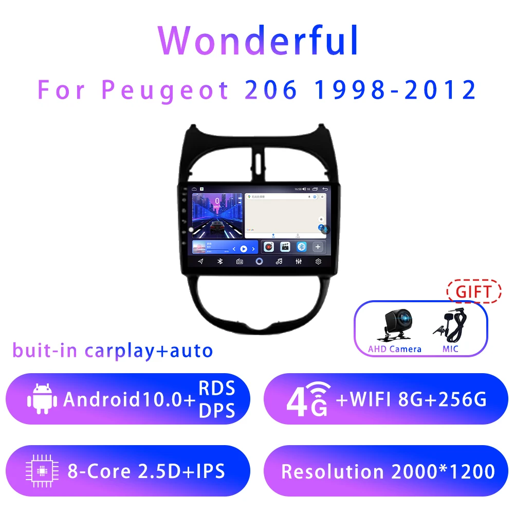 7862 8G + 256G для Peugeot 206 9 дюймов Android 10 5G wifi DSP автомобильное Стерео Радио мультимедийный видеоплеер GPS навигация
7862 8G + 256G для Peugeot 206 9 дюймов Android 10 5G wifi DSP автомобильное Стерео Радио мультимедийный видеоплеер GPS навигация