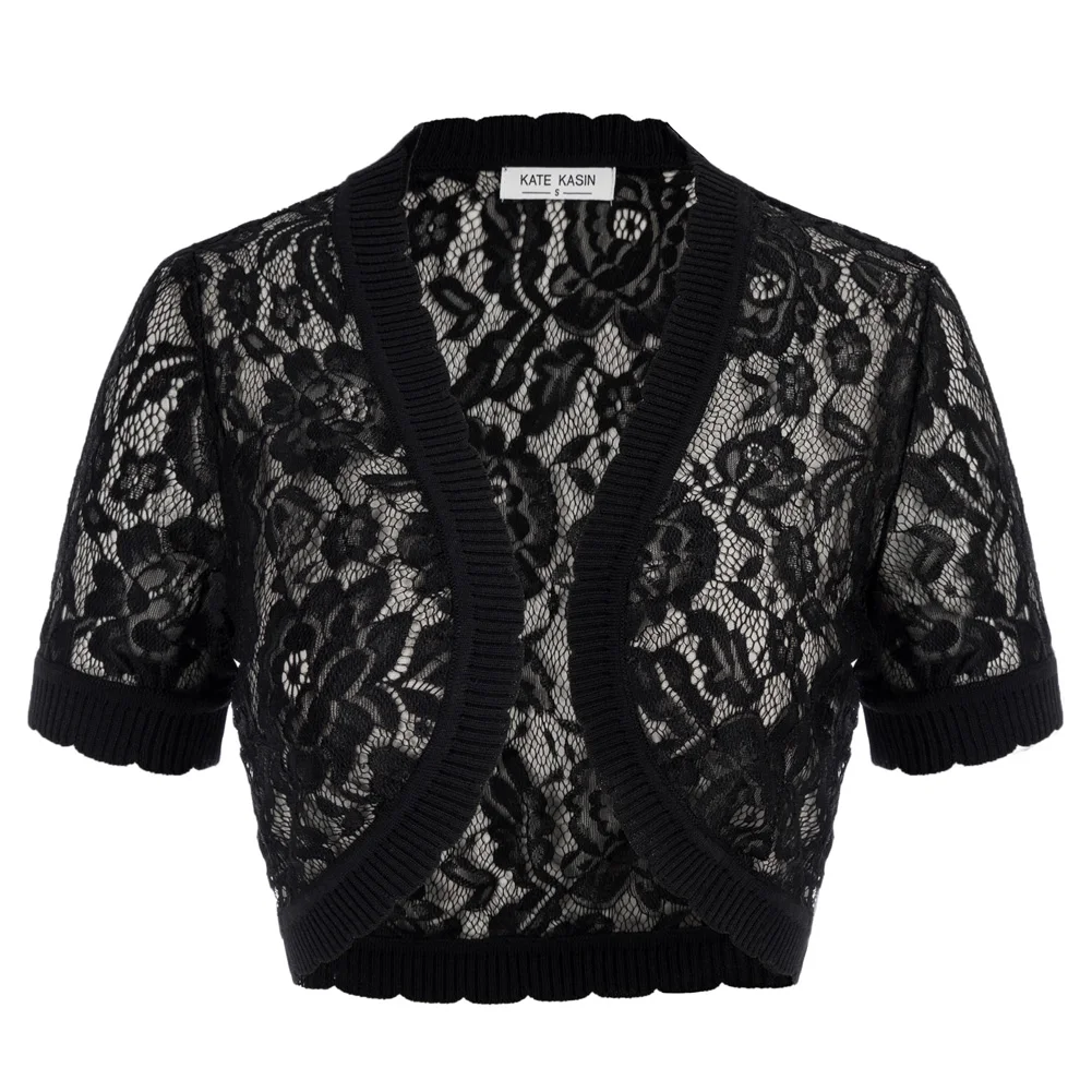 KK Women Lace Bolero Black White Short Sleeve Open Front Irregular Hem Shrug Elegant Ladies Cropped Jacket Shrug For Dress A30
KK Women Lace Bolero Black White Short Sleeve Open Front Irregular Hem Shrug Elegant Ladies Cropped Jacket Shrug For Dress A30