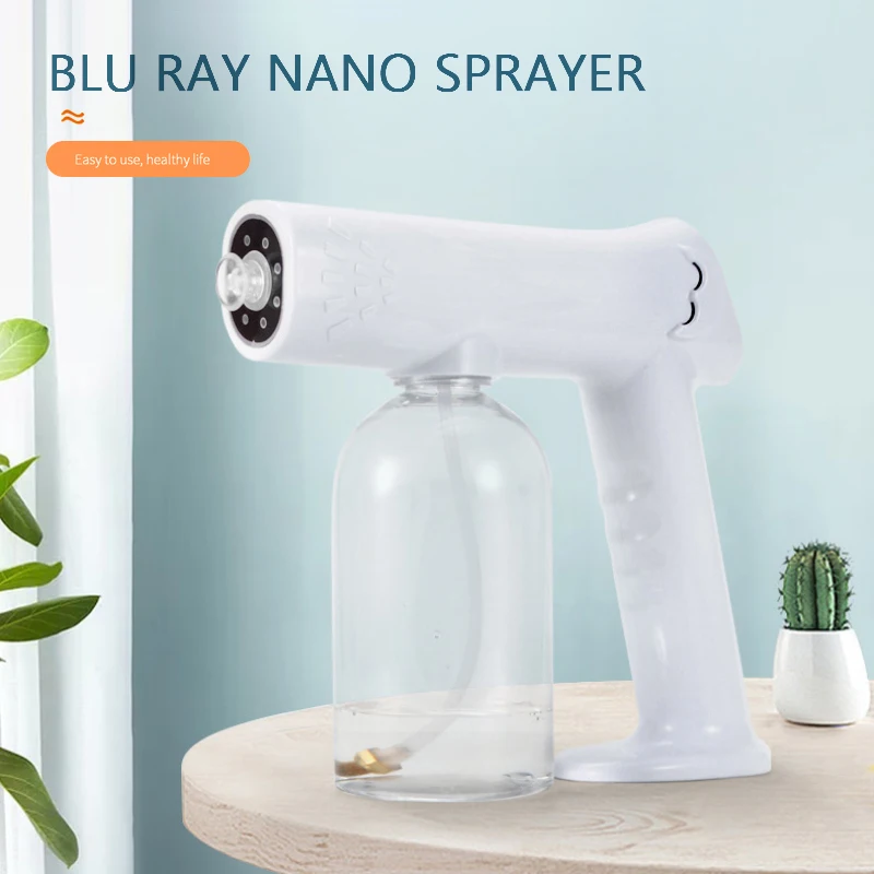 

Portable Wireless Nano Blue Light Steam Spray Disinfection Spray Gun Touch Screen Disinfection Machine Sprayer