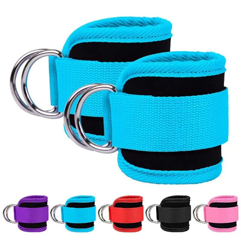 

Fitness Ankle Straps For Cable Machines Leg Exercises Double D-Ring Ankle Cuffs For Gym Workouts Glutes Legs Strength