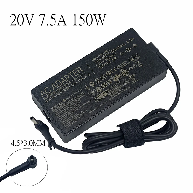 A18-150P1A Laptop Charger 20V 7.5A 150W 4.5x3.0mm AC Adapter For Asus UX535LH UX535LI X571LI UM535QA UM535QE K6500ZC K6502VV
A18-150P1A Laptop Charger 20V 7.5A 150W 4.5x3.0mm AC Adapter For Asus UX535LH UX535LI X571LI UM535QA UM535QE K6500ZC K6502VV