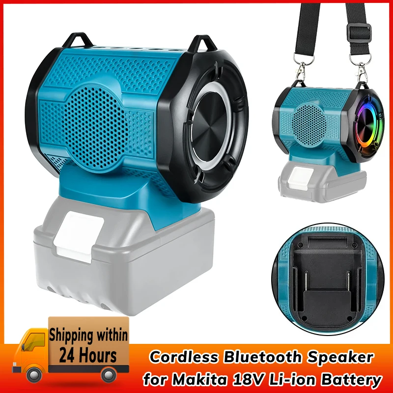 Portable Speaker for Makita Battery with USB Type-C Port Bluetooth-compatible Loudspeaker for Jobsite Camping Party (No Battery)
Portable Speaker for Makita Battery with USB Type-C Port Bluetooth-compatible Loudspeaker for Jobsite Camping Party (No Battery)