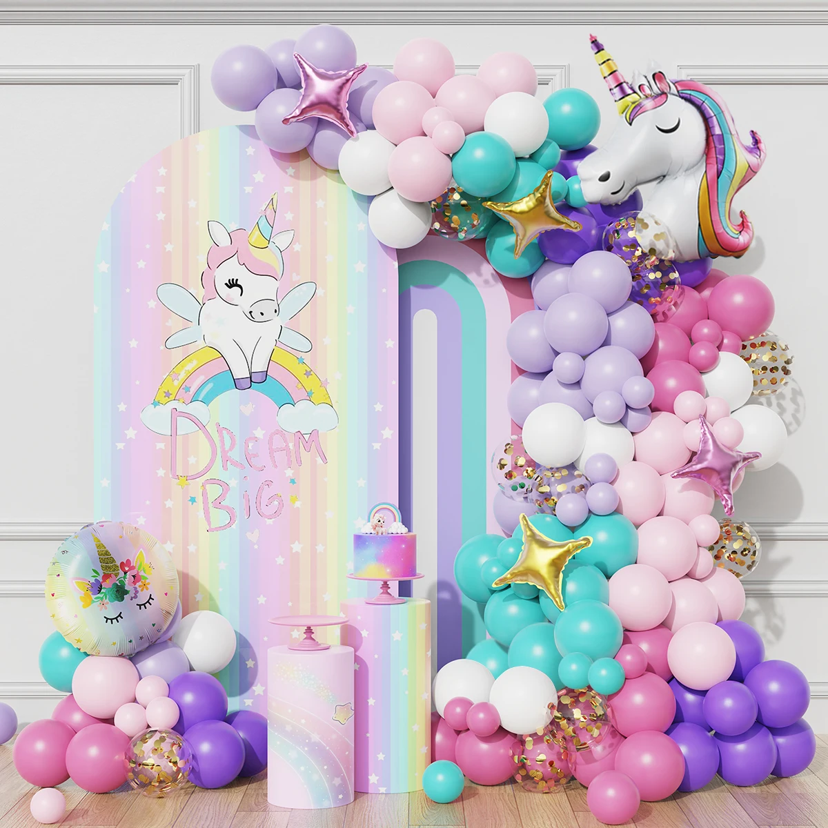 158pcs/Set Rainbow Unicorn Balloons Garland Arch Kit Macaroon Purple Pink Balloon Girls Birthday Party Decorations Baby Shower
158pcs/Set Rainbow Unicorn Balloons Garland Arch Kit Macaroon Purple Pink Balloon Girls Birthday Party Decorations Baby Shower