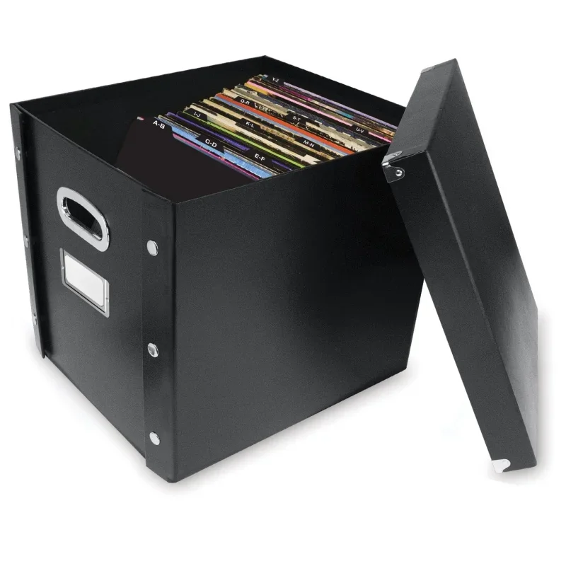 Snap-N-Store Vinyl Records Storage Box with 13 Count Record Guides, Black, Adults
Snap-N-Store Vinyl Records Storage Box with 13 Count Record Guides, Black, Adults