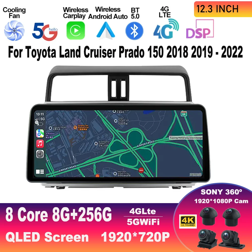 12.3 Inch Screen Android 13 For Toyota Land Cruiser Prado 150 2017 2018 - 2022 Car Radio Multimedia Player Navigation Stereo 5G
12.3 Inch Screen Android 13 For Toyota Land Cruiser Prado 150 2017 2018 - 2022 Car Radio Multimedia Player Navigation Stereo 5G