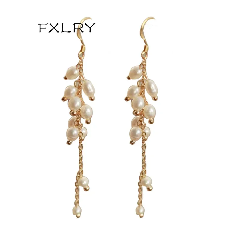 FXLRY Original Handmade Natural Pearl Gold-plated EarHooks Long Tassel Earrings For Women Jewelry
FXLRY Original Handmade Natural Pearl Gold-plated EarHooks Long Tassel Earrings For Women Jewelry