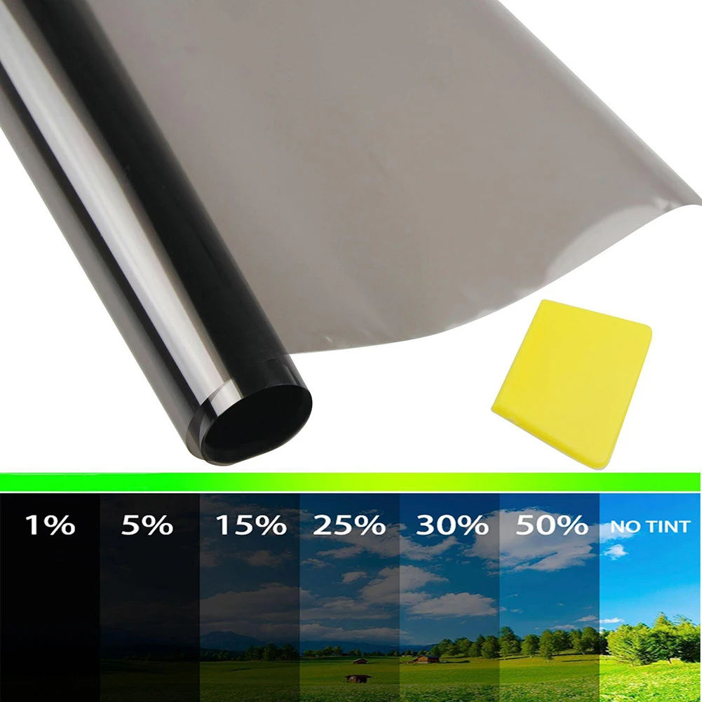 Percent VLT Window Tint Film Glass Sticker Sun 300CMx50CM Sunshade Film Car Home Tint Film Black Roll 15% VLT Tinting Tools Kit
Percent VLT Window Tint Film Glass Sticker Sun 300CMx50CM Sunshade Film Car Home Tint Film Black Roll 15% VLT Tinting Tools Kit