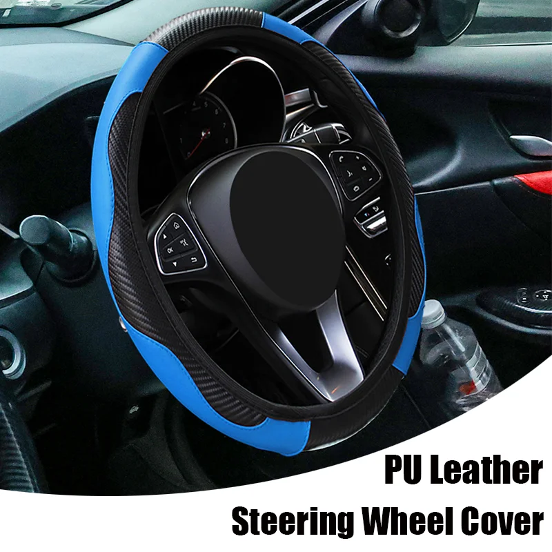 Car Steering Wheel Cover Applicable Diameter 37-38cm PU Leather Embossed Ripple Elastic Steering Wheel Cover Interior Accessory
Car Steering Wheel Cover Applicable Diameter 37-38cm PU Leather Embossed Ripple Elastic Steering Wheel Cover Interior Accessory