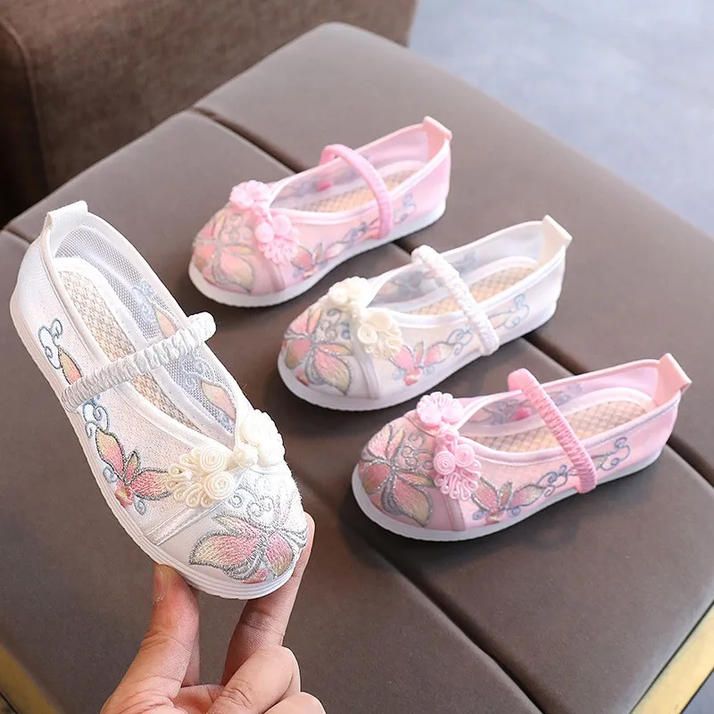 Kid Girls Cute Embroidered Gauze Shoes Soft Sole Sneakers Summer Birthday Festival Party Dance Flat Breathable Shoes Sandal New
Kid Girls Cute Embroidered Gauze Shoes Soft Sole Sneakers Summer Birthday Festival Party Dance Flat Breathable Shoes Sandal New