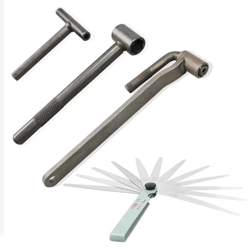 Motorcycle Engine Valve Adjustment Tool Square Hexagon Socket T Spanner Valve Screw Wrench 8mm 9mm 10mm Feeler Gauge 0.02 to 1mm
Motorcycle Engine Valve Adjustment Tool Square Hexagon Socket T Spanner Valve Screw Wrench 8mm 9mm 10mm Feeler Gauge 0.02 to 1mm