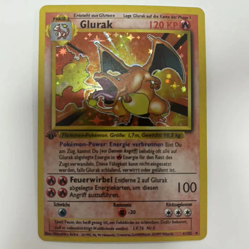 Pokemon Collection Cards Basis Set 1996 Jaar Engels Kaarten Pikachu DIY Game Pokemon Shining Charizard Game Gift Toys
Pokemon Collection Cards Basis Set 1996 Jaar Engels Kaarten Pikachu DIY Game Pokemon Shining Charizard Game Gift Toys