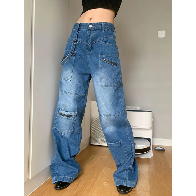 Spring and Autumn Casual Daily Workwear Design Washed and Polished White Multi-Pocket Straight High Waist Jeans Women's Clothing
Spring and Autumn Casual Daily Workwear Design Washed and Polished White Multi-Pocket Straight High Waist Jeans Women's Clothing