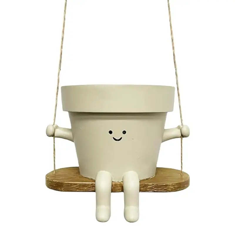 

Swing Planter Pot Face Planter Pot Smiling Expression Outdoor Plants Succulent Pots For String Of Plant Live Gift Ideas For