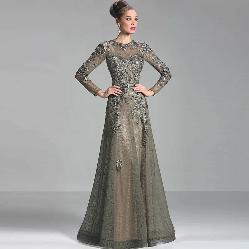 2021 New On Sale Elegant Brown Appliqued Lace A Line Long Sleeve Mother of the Bride Dresses Jewel Neck Wedding Party Gowns
2021 New On Sale Elegant Brown Appliqued Lace A Line Long Sleeve Mother of the Bride Dresses Jewel Neck Wedding Party Gowns