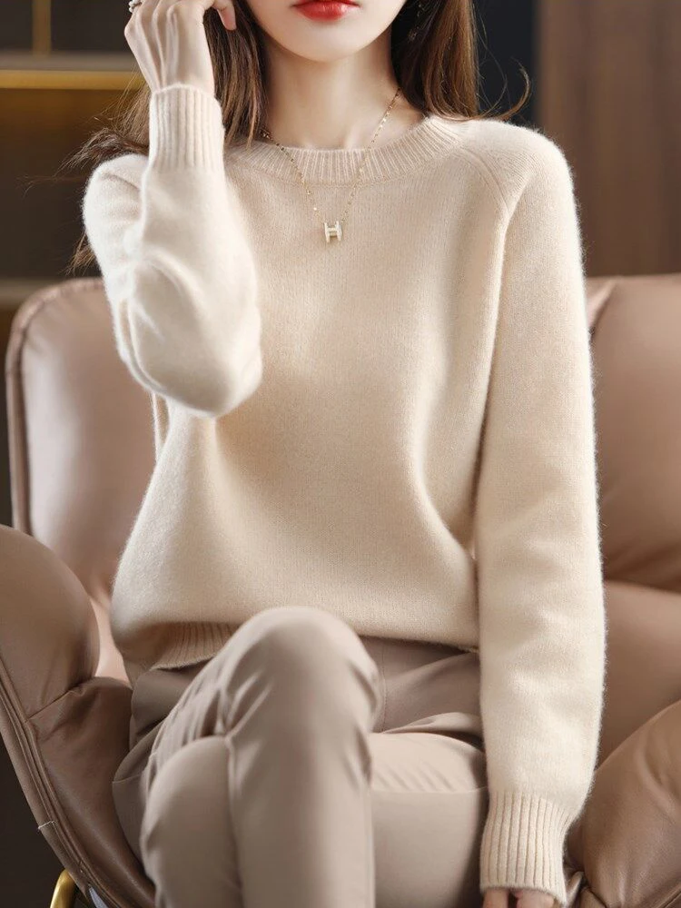 Soft Warm Cashmere Women Sweater Loose Autumn Winter Long Sleeve Jumper Basic Solid Knitted Sweaters Female Pullover Tops
Soft Warm Cashmere Women Sweater Loose Autumn Winter Long Sleeve Jumper Basic Solid Knitted Sweaters Female Pullover Tops