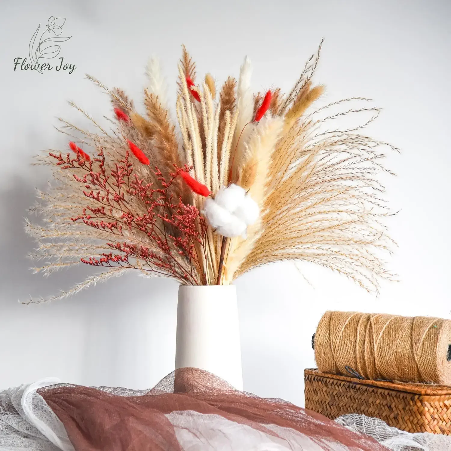 Fluffy Pampas Grass Dried Flowers Bouquet Natural Reed Boho Home Decor Artificial Plant Bunny Tails Wedding Chriatmas Decoration
Fluffy Pampas Grass Dried Flowers Bouquet Natural Reed Boho Home Decor Artificial Plant Bunny Tails Wedding Chriatmas Decoration