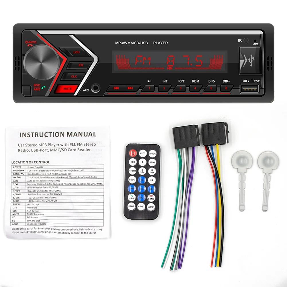 1 DIN Car Stereo Audio Automotivo Bluetooth with USB USB/SD/AUX Card In-Dash Radio FM MP3 Player PC
1 DIN Car Stereo Audio Automotivo Bluetooth with USB USB/SD/AUX Card In-Dash Radio FM MP3 Player PC