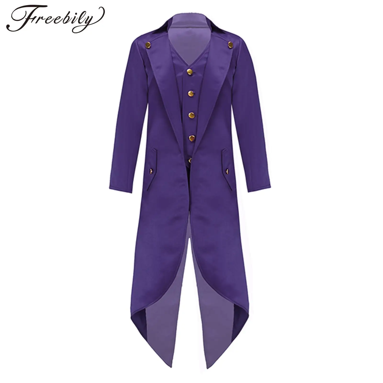 Kids Renaissance Steampunk Tuxedo Coat Fake Two Piece Retro Victorian Tailcoat Jacket Halloween Theme Party Cosplay Costume
Kids Renaissance Steampunk Tuxedo Coat Fake Two Piece Retro Victorian Tailcoat Jacket Halloween Theme Party Cosplay Costume