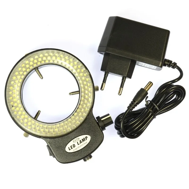 

Регулируемый кольцевой светильник 144 дюйма, осветительная лампа для промышленного стереомикроскопа, адаптер питания переменного тока, вилка EU/US/UK, пайка