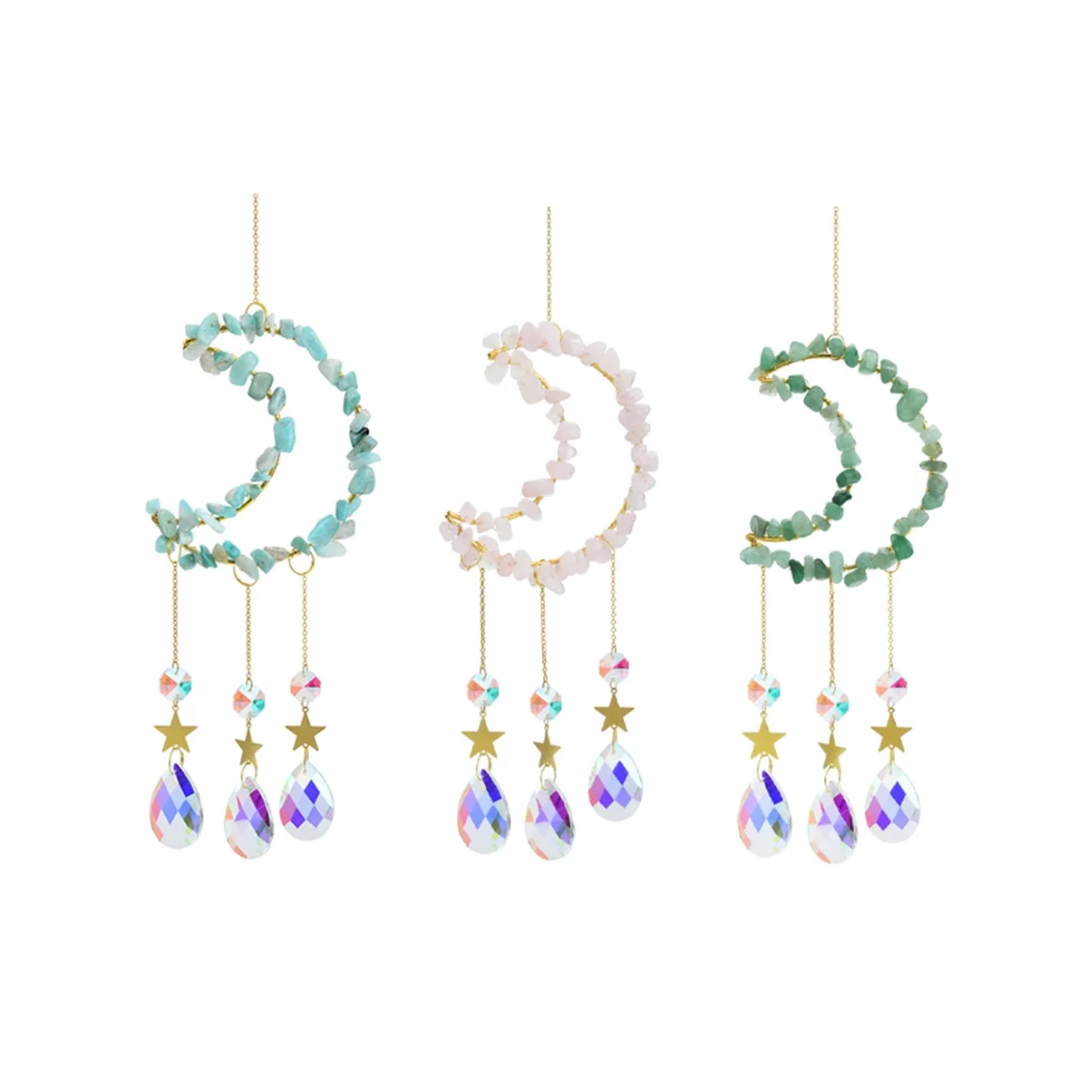 3PCS Natural Stone Collection Pendant Sun Catcher Hangable Wind Chime Garden Decoration Mother Gift
3PCS Natural Stone Collection Pendant Sun Catcher Hangable Wind Chime Garden Decoration Mother Gift