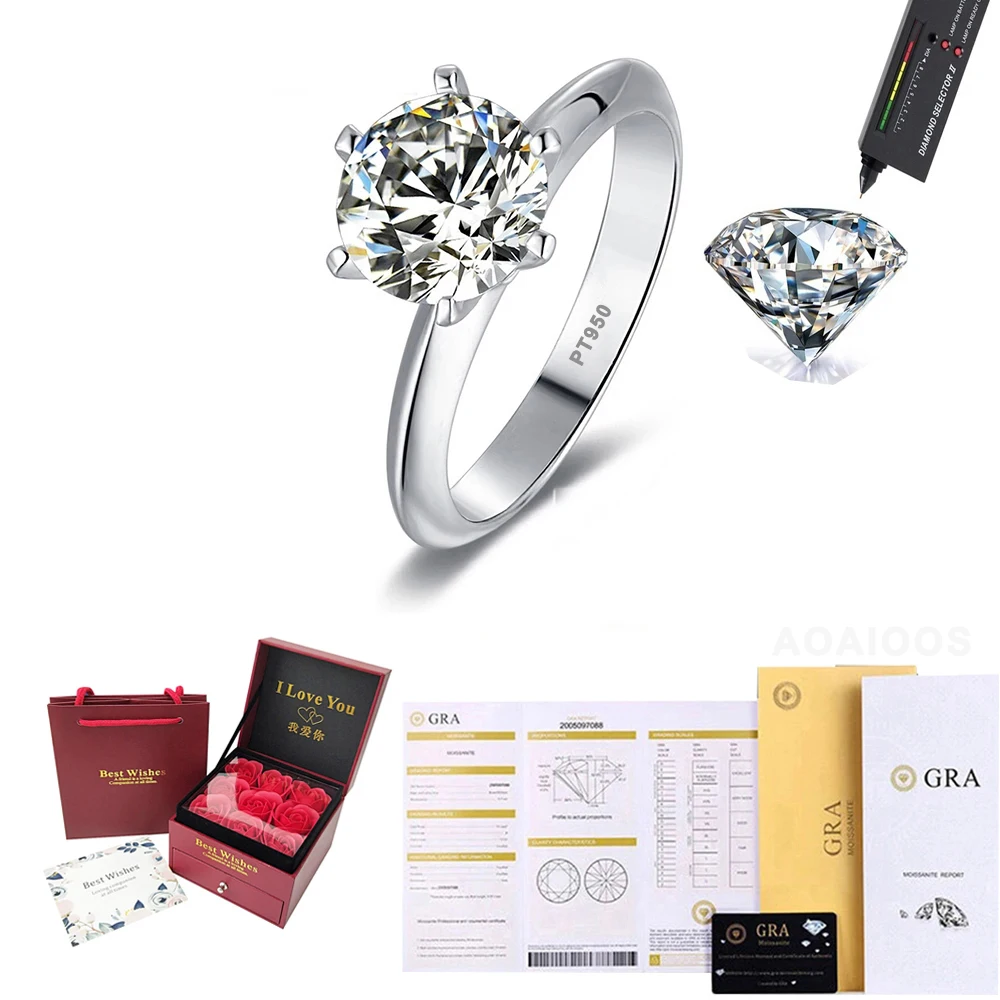 100% Genuine Certified PT950 Platinum Rings, 1 Carat Diamond Moissanite Ring for Women Anillos Mujer Luxury Jewelry Moissanite 2 Mallzona S8e9c53962f1a428f93881c6452a147cdc 100% Genuine Certified PT950 Platinum Rings, 1 Carat Diamond Moissanite Ring for Women Anillos Mujer Luxury Jewelry Moissanite Mallzona